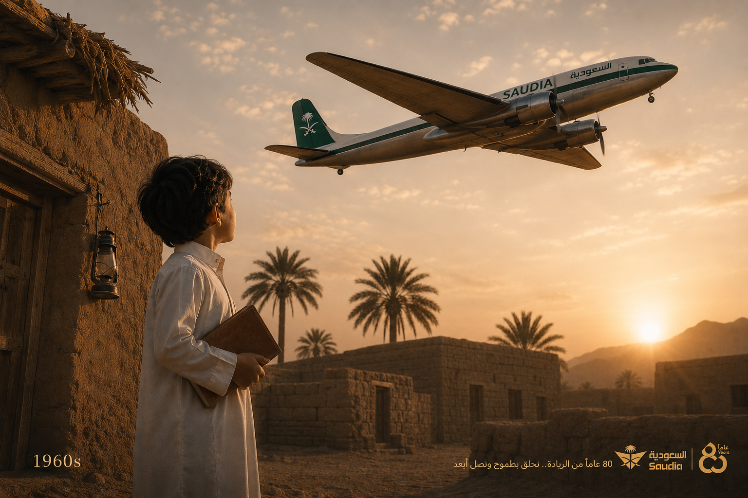 ٨٠ عاماً من الريادة.. نحلق بطموح ونصل ابعد ✈️