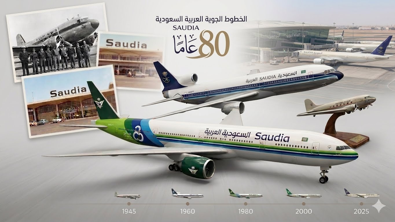 الخطوط السعودية بين الحاضر والماضي